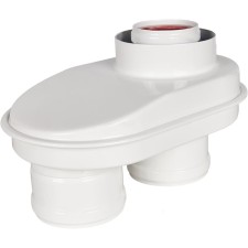The chimney element Rommer RCA-8080-240002, adapter monobl., D = 80/80mm, sleeve d = 60mm, l = 50mm