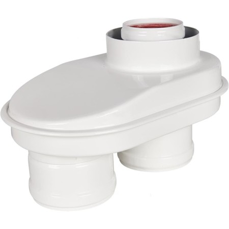 The chimney element Rommer RCA-8080-240002, adapter monobl., D = 80/80mm, sleeve d = 60mm, l = 50mm