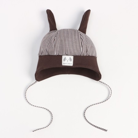 Children's hat, brown color, size 46-48