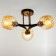 Svetogor chandelier "Love" 3x60W E27 Black/gold 50x50x23cm