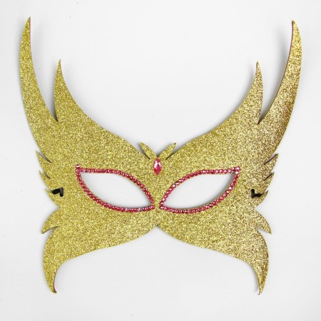 Carnival mask "Riddle", gold color