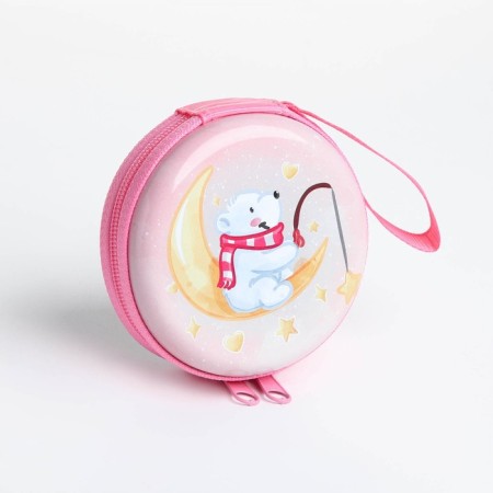 Case for coins/headphones with lightning, pink color-1