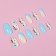 Follow nails "Tender Spring", 12 pcs, with adhesive plates, almonds, multi -colored