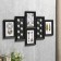 Photo frame plastic in 4 photos 10x15 cm "pattern" black 35x62x2 cm