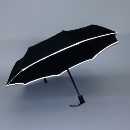Automatic “plain” umbrella, with a reflective boot, 3 addition, 8 spokes, r = 46/55 cm, d = 110 cm, black color is black-3
