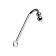 Anal hook with two Toyfa Metal balls, silver color, 41 cm
