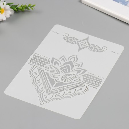 Plastic stencil "Lotus" 21x29.7 cm-1