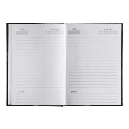 Deliciper of Leduced A5, 128 sheets "Dark Marble", hard cover, glossy lamination-18