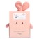 Soft toy "Knitted bunny", pink color, 38 cm