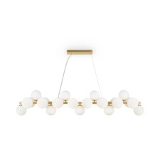 Suspension lamp Maytoni Mod547PL-25BS, 25XG9, 28W, 123.5x23.8x133.9 cm, color gold