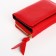 Women's wallet on the button, red color