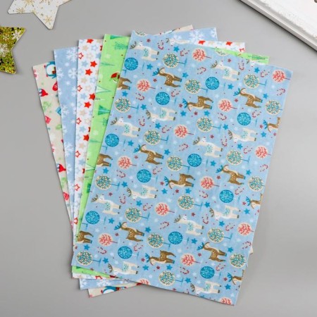 Decorative felt "Seasons. Winter" 1 mm, 21x29.7 cm (5 pcs)