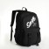 School backpack on lightning, 5 pockets, black color