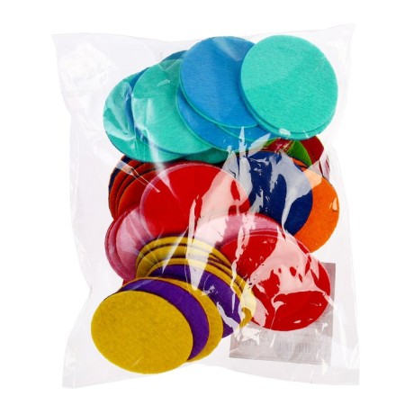Fetir wheels for creativity and decor "Double -sided circles", set of 100 pcs., Size 1 pc. - 4 × 0.1 cm, color mix-3