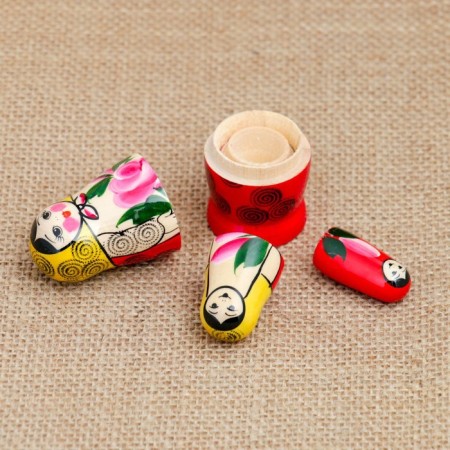 Matryoshka "Semenovskaya", 3 puppet, 7 cm, highest category-2