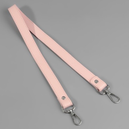 Handle for a bag, with carbines, 60 ± 1 cm × 2 cm, pale pink color-1