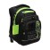 School backpack, 40 x 25 x 22 cm, Grizzly, ergonomic back, laptop compartment, black/green