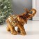 Souvenir Polystone "Elephants, Popon with Rhinas" set 7 pcs h = 9.5; 8.5; 7.5; 6.5; 5.5; 5.3; 5 cm