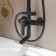 Shower system IDDIS RAY RAYBL3FI06, tropical shower, shower, brass, black