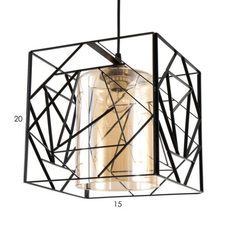 Lamp Bayerlux 2627/1 E27 40W Black 25x25-125 cm-6
