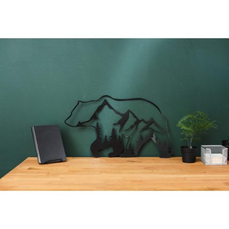 Metal panel "Bear and mountains" 60x35 cm-4