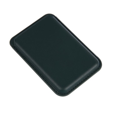 Cardholder for phone, leather, magsafe, dark green-1
