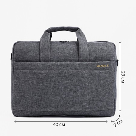 Laptop bag, gray color-1