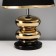 Traffic lamp with lampshade Risalux "dew", 1 × 40 W, E27, black/gold, 20 × 20 × 32 cm