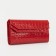 Women's wallet on the button, red color