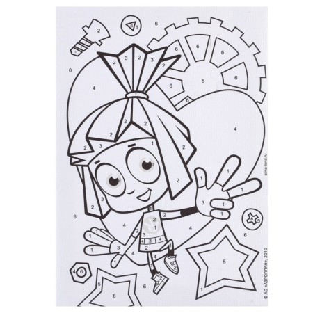 Picture on numbers for children "SIM card" 21x15 cm, fixtures-3