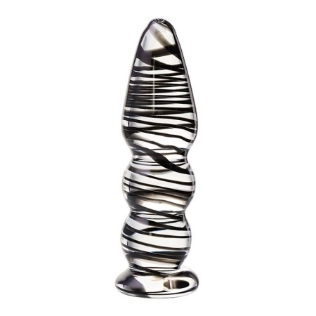 Sexus Glass anal plug, glass, transparent, 13.5 cm, d = 3.5 cm-1