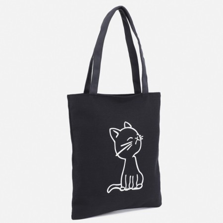 Luggage bag with a lining, black color