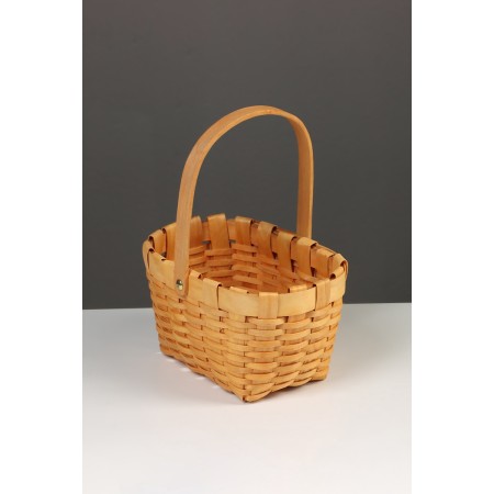 Wicker basket 22 x 16 x 12 cm, handle h = 15 cm, natural-3