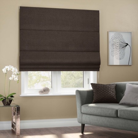 Roman curtain "Wander", size 140x175 cm, chocolate color