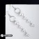 Earrings with pearls "Aurora" path on the ring, the color is white in silver