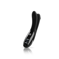 Vibrator Mystim Tingling Apart, silicone with electrical stimulation, black color, 27 cm