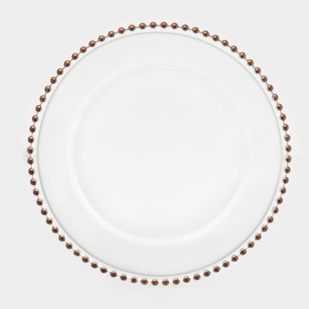 Glass of glass substitution "Orbit", D = 33 cm, color pink gold