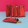 Gift, metallized, "peas" red 17x25 cm, 20 microns 10 pcs set