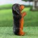 Garden figure "A begging Dachshund" 8x7x19cm