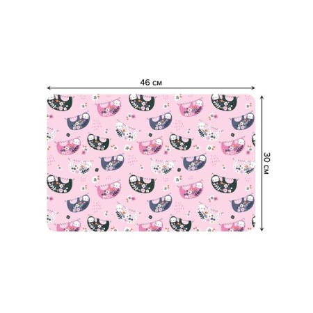 A set of napkins for setting the table “Flower slots”, rectangular, rounded edges, size 30x46 cm, 4 pcs-2