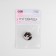 Metal button on the leg "stained glass, decorative, d = 25 mm, white/black, orange/silver color