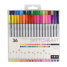 A set of capillary pens 36 colors Sketch & Art, 0.4 mm