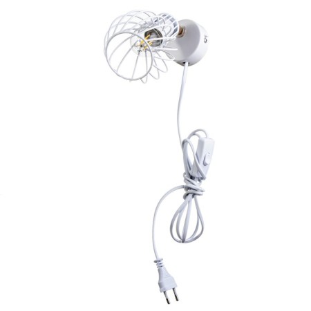 Bra with a switch on the wire "Bianca" E14 40W white 17x11x17cm