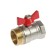 Ballic zein tap, inner/outer thread 1 ", butterfly, nickel -plated brass