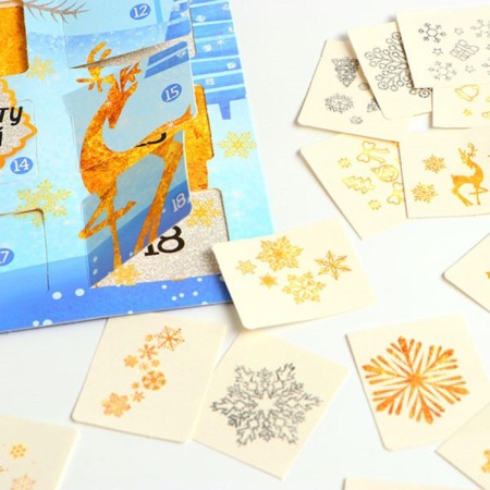 Advent calendar with children's tattoos "New Year"-2