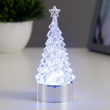Nightlight "Christmas tree" LED 1W RGB 3xlr44 chrome 4x4x11cm-1