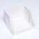 Confectionery box with a plastic lid, white 20.5 x 20.5 x 14 cm