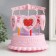 Music souvenir + photo frame "Carousel hearts" Pink 17.5x17.5x20 cm