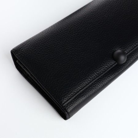 Women's wallet on magnets, black color-2