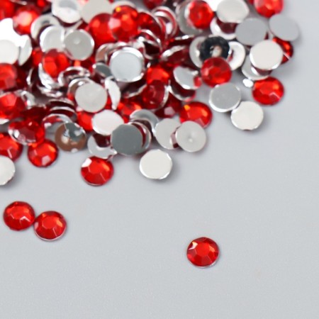Decor for creativity in the bottle "Rhinest. Red" set 500 pcs d = 0.5 cm 7x2x2 cm-1